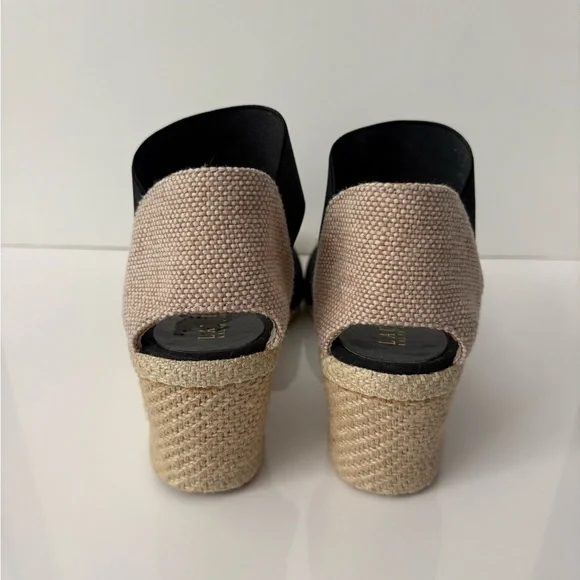 Ralph Lauren Black and Tan Espadrille Wedges - Picture 7 of 10